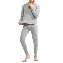 Intimo termico da uomo a maniche lunghe, strato base in caldo pile con fibre traspiranti, elastico in vita e lavabile in lavatrice.