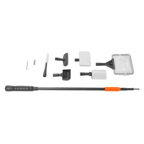 Anti Rust Material Durable ABS Plastic Aquarium Cleaning Tool Fish Tank Cleaning Kit Adjustable Handle Multi Functional Tools Right Angle Brush Glass