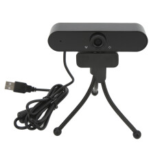 Full HD-webkamera med doble stereomikrofoner og automatisk eksponeringskontroll, universell klipsdesign for bærbare og stasjonære datamaskiner,