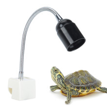 Suporte para lâmpada de aquecimento de répteis com temperatura ajustável, haste dupla flexível e tubo de aço inoxidável para aquecimento de