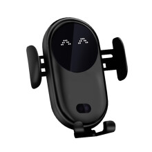 Slimme autoladerhouder voor draadloos snelladen, handsfree, automatische klembevestiging voor ventilatierooster, compatibel met iPhone en Samsung,