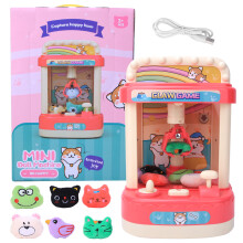 Máquina de garras para ejercitar la coordinación mano-ojo para niños con luces LED, mini máquina expendedora, máquinas recreativas, sonido y