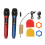 UHF Dual Handheld Dynamic Mic Wireless Rechargeable Microphones System Plug And Play200Ft Range Adjustable Frequency Range Long Working Time For 1