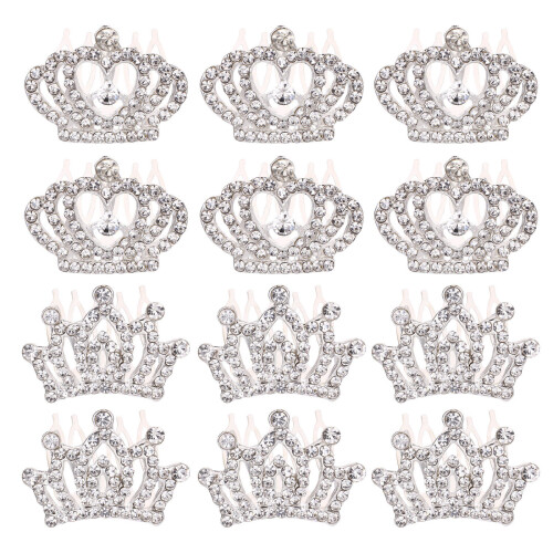 24St Kinder Strass Kroon Haar Kam Elegant Haaraccessoire 1