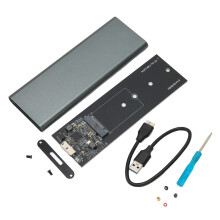 SSD-behuizing van aluminiumlegering, gereedschapsvrije installatie, externe USB-C-behuizing met UASP Trim-ondersteuning en