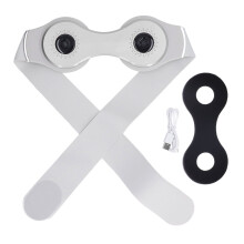 Draadloze rugmassager met verstelbare tailleband en vibratiestanden voor houdingsondersteuning en verlichting van rugpijn.
