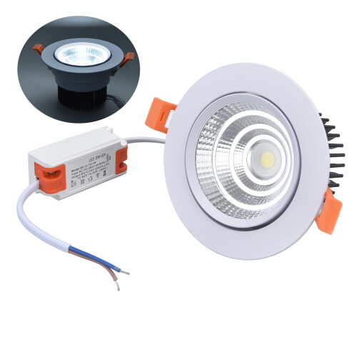 LED Embedded Spotlights 7W 108mm Dustproof Easy to Clean 6000K 1