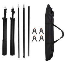Adjustable Height Backdrop Stand Retractable Crossbar Lightweight Aluminum Alloy Frame Easy Setup For DIY Photo Booth And Pet Pictures
