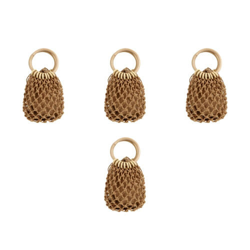 4Pièces Mini Sac À Main Coton Pour Plage Été 1