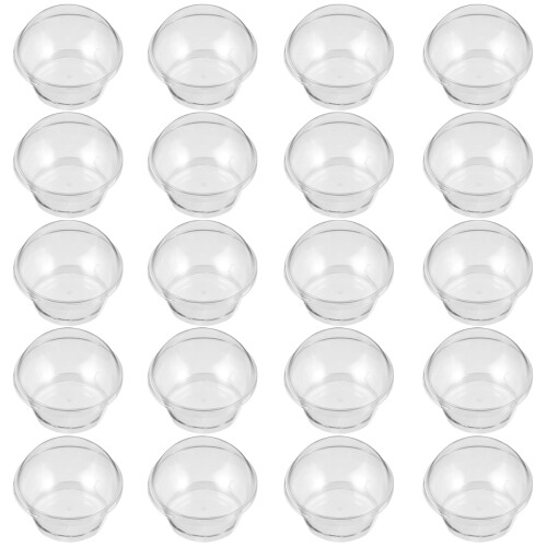 3Sets Voedselveilige Plastic Wegwerp Pudding Bekers Met 1
