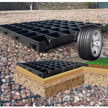 X160 Driveway and Grass Grid - Eco Paving Base for Porous Gravel and Grass Stability (4 Makes 1 Square Metre) - Plastic Drive Way Grid
