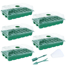 Haispring 5 Pack Seed Starter Trays with Ventilation Holes - Reusable Seedling Starter Kit for Vegetables, Herbs - Plant Germination & Seed Starting