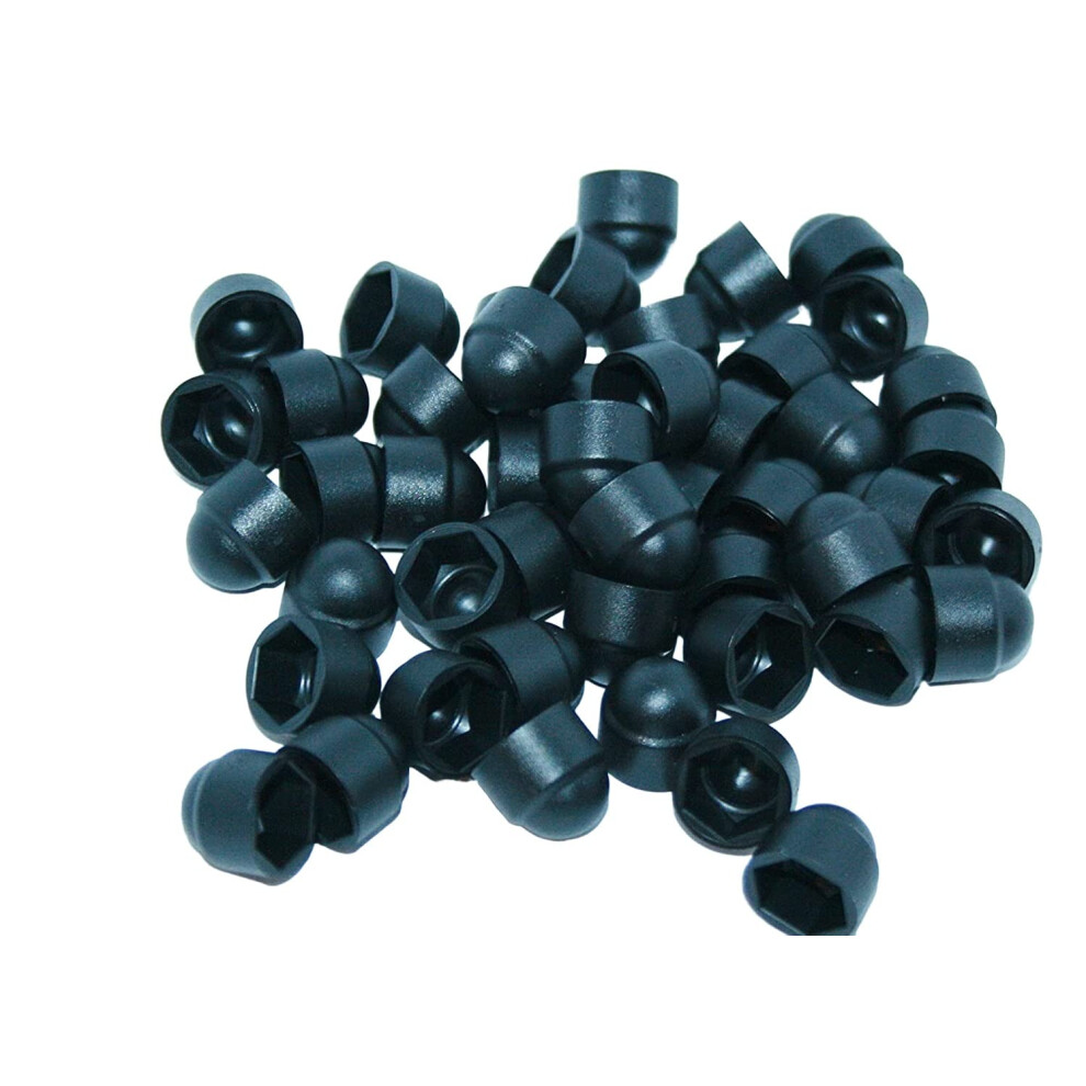 Greenhouse M8 Nut Cover Black Caps 100 Pieces 5055542125136