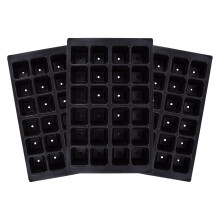 Green Blade 3x 24 Cell Black Seed Trays - Plastic Garden Greenhouse Plant Seedling Growing Planting Potting Germination Propagator Starter Kit