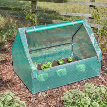GroZone Garden Cloche ? Mini Greenhouse Grow House with Metal Frame, PE Cover & Zip Up Panel - Germinate Seeds, Propagate Plants, Grow & Protect Fruit
