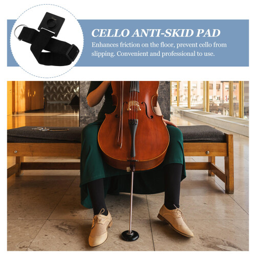 3St Cello Eindpin Antislip Nylon Rubber Duurzaam Zwart 2