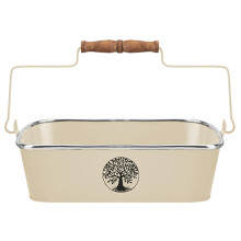 Quickdraw Tree of Life Metal Potting Tray for Greenhouse & Garden | Tidy Solution for Plants Flowers & Seeds | Gardeners Essential (Cream)