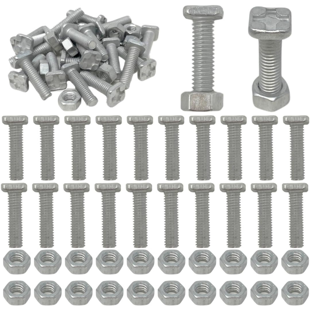 20 Long Square High Tensile Greenhouse Nuts & Bolts Genuine Elite Greenhouses Parts 5060323590119