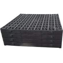 HomeXpress 4 x Black Plastic Paving/Driveway/Grass Grids | 1 Square Metre Drainage Mat/Lawn Turf Protector | Shed/Greenhouse Base