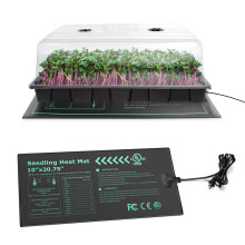 GardenSkill XL Propagator for Plants with Seed Tray Box 58x37cm, Full Spectrum LED Grow Light & Heat Mat | Electric Indoor Windowsill Greenhouse