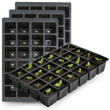AKH? Seedling Trays | Pack of 4 | Plant Propagation & Plant Germination Trays | Seed Starter Nursery Plastic Seedling Trays for Vegetables, Fruits,