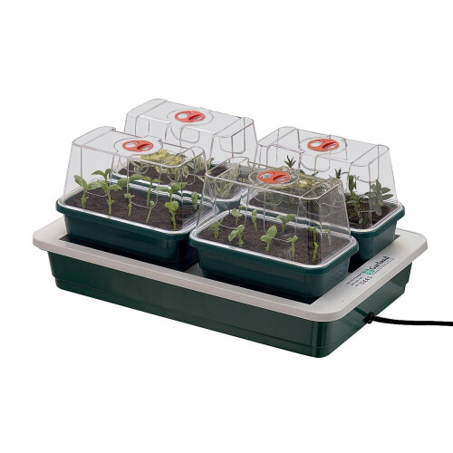 Muddy Hands Fab 4 Electric Heated Windowsill Propagator Plant Seed Tray