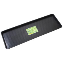 Muddy Hands Heavy Duty Large Rectangle Multi Purpose Black Plastic Garden Grow Bag Tray (Length: 117cm x Width: 40cm x Height: 5cm)