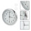 3St Witte Mini Digitale Auto Metalen Stick on Decoratieve 10