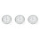3St Witte Mini Digitale Auto Metalen Stick on Decoratieve 11