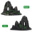 1Pièces Statue Résine Décorative Colline Aquarium Caché 7