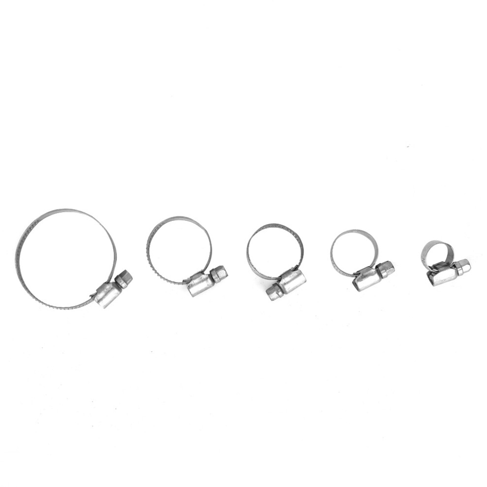 60Pcs Stainless Steel Hose Clamp Spring Clips 8-50Mm For Auto & Pipe Fittings 9301392557006