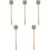 5Pièces Baguettes Percussion En Bois Gris Confortables Et Durables 5