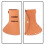 Housses Protectrices Orange En Cuir Pour Tête De 3