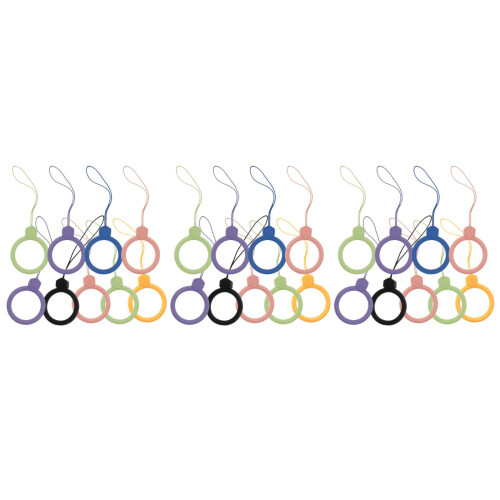 27Pièces Porte-Clés Silicone Multi-Usage Lanière Téléphone Colorée 1