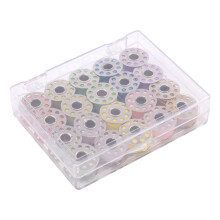 Sewing Machine Accessories Thread Kit, Prewound Bobbins With40/2Polyester Thread, Multicolor50Shades Set In Transparent Case For Hand And Machine