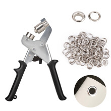Glänzende und glatte Ösen mit Unterlegscheiben für Leder- und Canvas-Schuhe, 10-mm-Ösenpresswerkzeug-Set, 2-in-1-Zange mit Kupfer- und