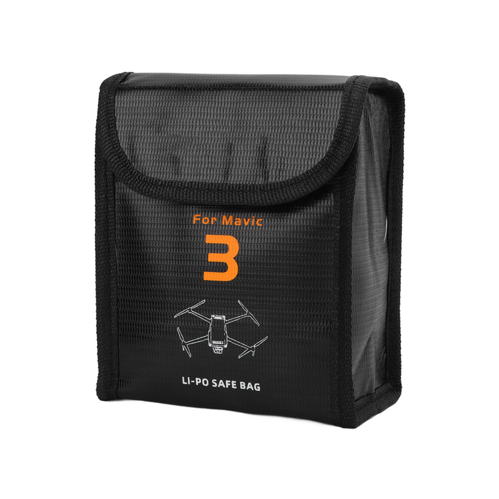 Lipo Battery Fireproof Pouch Explosion Proof Safe Bag For Dji Mavic3drone Accessories, Flame Retardant Charging Protection Bag With Velcro Seal And 9071309187021