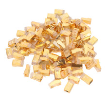 Vergulde netwerkkabelconnector, modulaire Ethernet-stekker met afscherming, RJ45-connector voor gegevensoverdracht, hoogwaardige, snelle