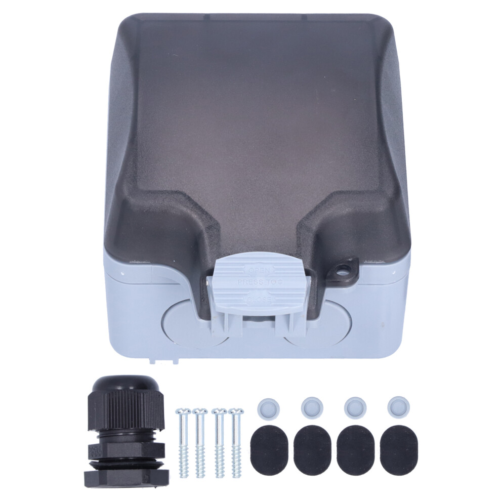 Outdoor Power Outlet Box Easy To Install Weatherproof Outdoor Socket Water And Dustproof Durable Outdoor Use Ip66waterproof Secure Power Supply High 9159805499944