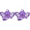 2Pièces À Harnais Avec Laisse Robuste Violet 4