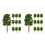 40Pièces Petits Arbres Vert Pour Maquettes Architecturales 10