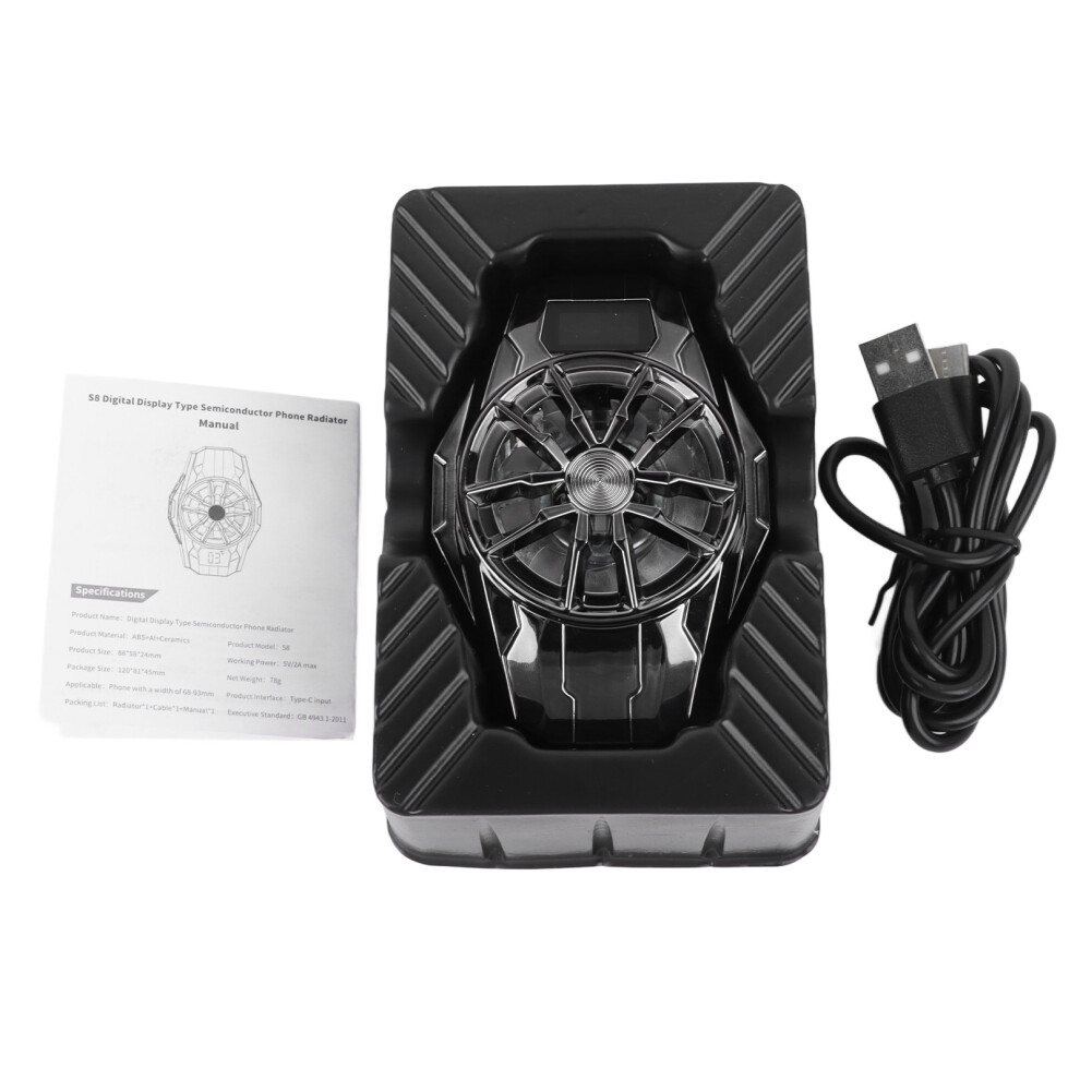 Cooling Fan For Phones With Semiconductor Cooling Chip Advanced Heat Dissipation System Ultra Quiet And Lightweight Rgb Leds Temperature Readout 9071309186406