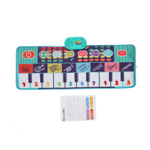 Tappetino musicale interattivo per bambini con tasti luminosi ed effetti sonori, tappetino a forma di pianoforte che incoraggia il movimento e lo