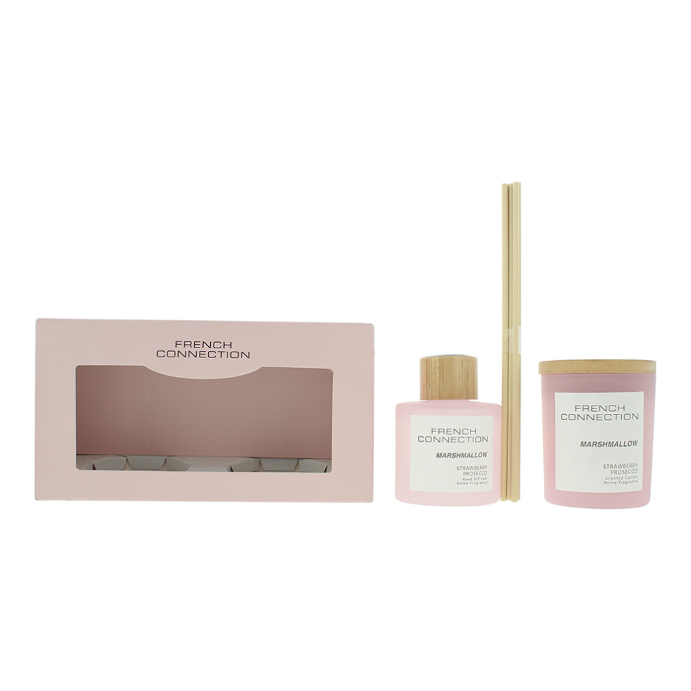 French Connection Pastel Collection Marshmallow Diffuser 100Ml + Candle 130G