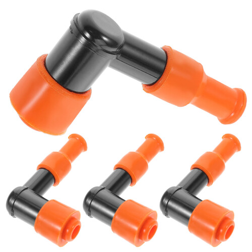 4Pcs Atv Spark Plug Caps Plastic Boot Lighted Resistor Durable Fit