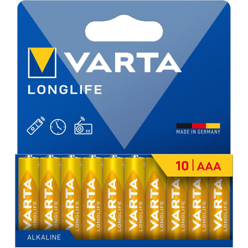 Varta Longlife AAA / LR03 Batterie 10er-Pack