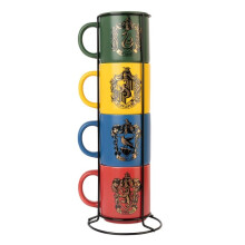 Harry Potter Tassen-Set, 4 Stück, 300 ml Fassungsvermögen, Keramik