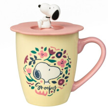 Snoopy Premium-Tasse mit Deckel, 12 oz Keramik-Kaffeetasse