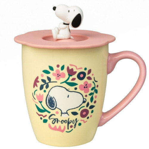 Snoopy Premium-Tasse mit Deckel, 12 oz Keramik-Kaffeetasse