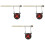 3Pièces Cible Noir Suspendue Arbre En Alliage Pour Exercice 3